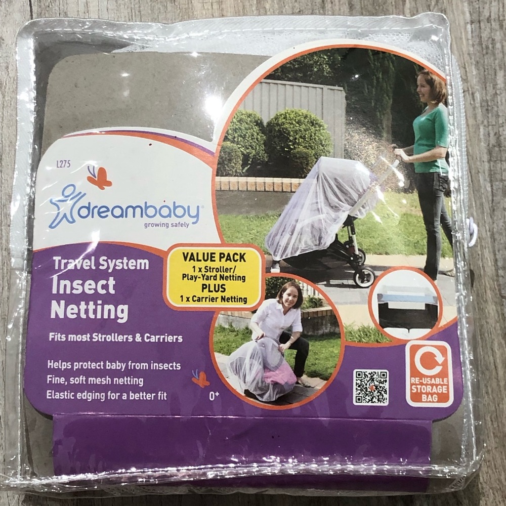 Dream Baby Insect Netting. 2 Nets Included - Stroller/Play Yard & Carrier